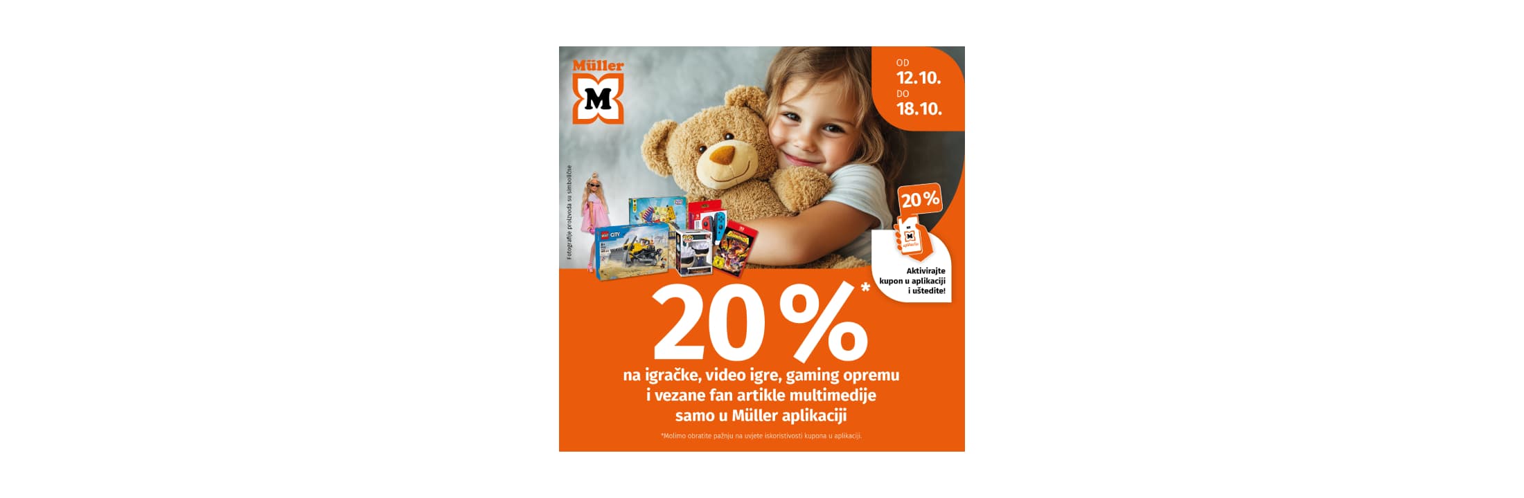 Müller: 20% na igračke i igre