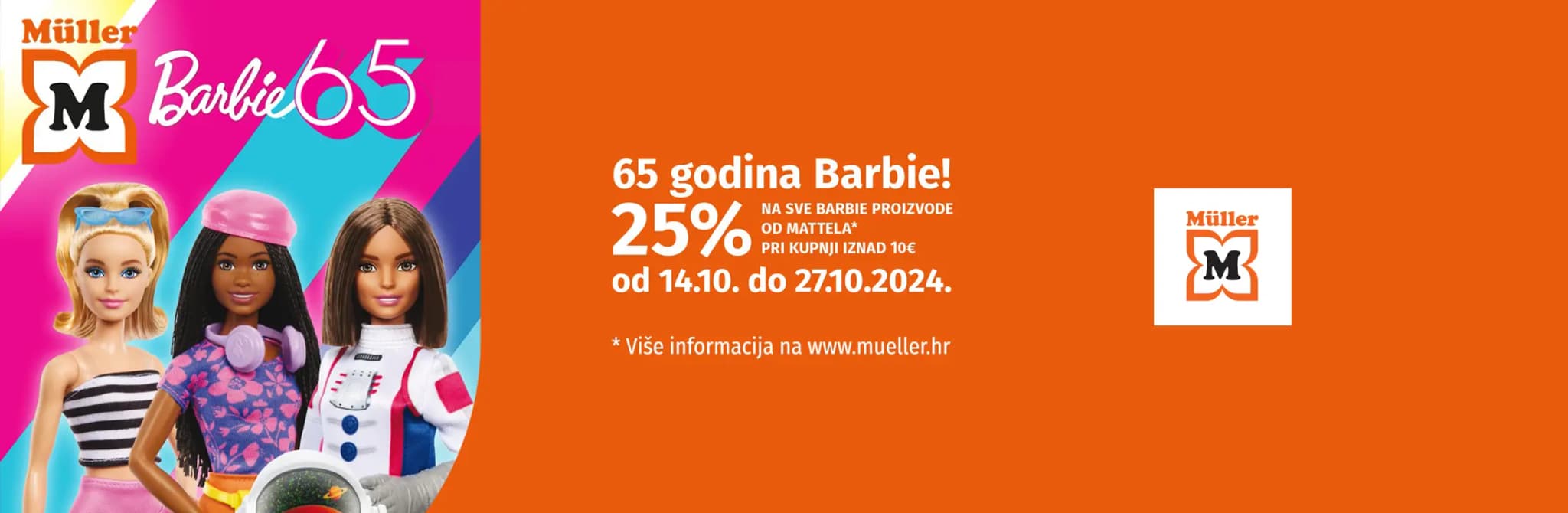 Müller: 25% na sve Barbie proizvode od Mattela