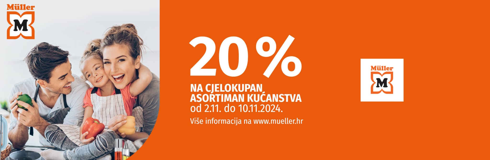 Müller: 20% popusta na cjelokupan asortiman kućanstva