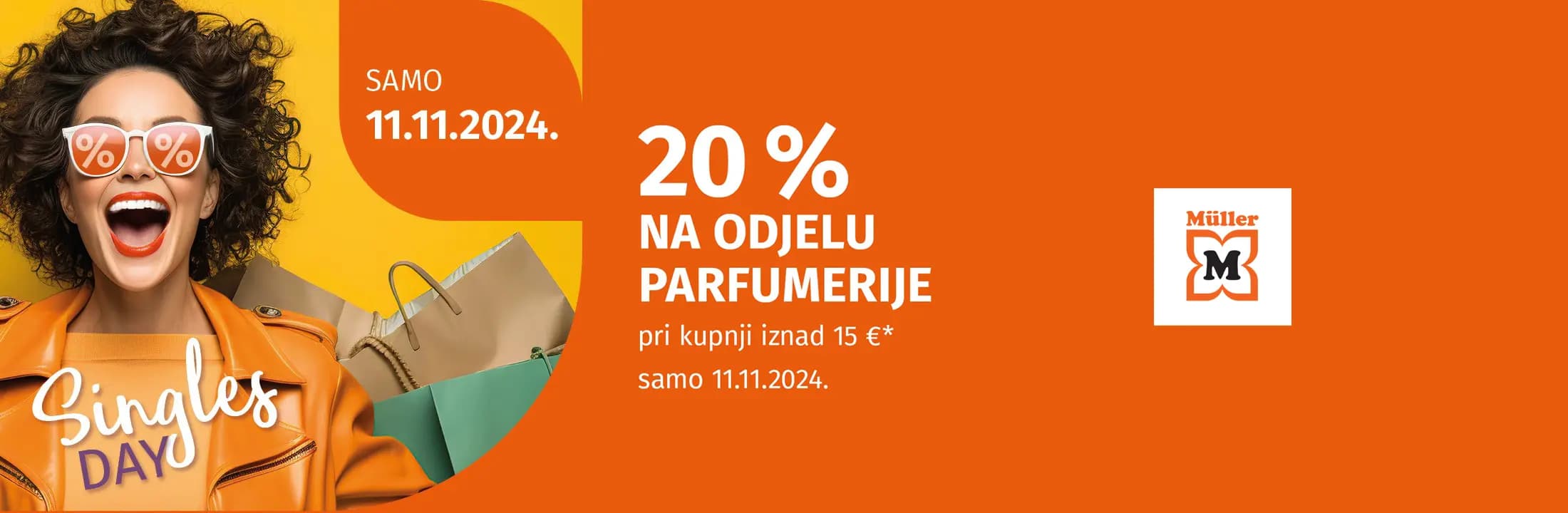 Müller: Singles day i 20% na parfumeriji
